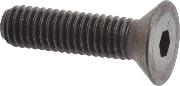 Holo-Krome - 3/8-16 UNC Hex Socket Drive, 82° Flat Screw - Alloy Steel, Black Oxide Finish, Fully Threaded, 1-1/2" OAL - Apex Tool & Supply