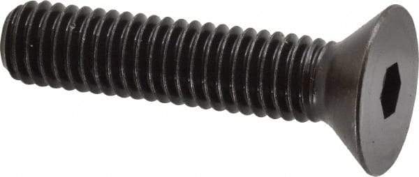 Holo-Krome - 3/8-16 UNC Hex Socket Drive, 82° Flat Screw - Alloy Steel, Black Oxide Finish, Fully Threaded, 1-3/4" OAL - Apex Tool & Supply