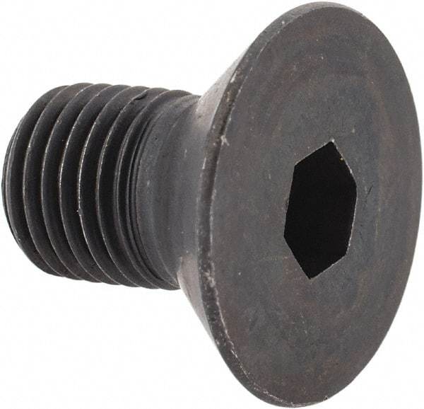 Holo-Krome - 3/8-24 UNF Hex Socket Drive, 82° Flat Screw - Alloy Steel, Black Oxide Finish, Fully Threaded, 5/8" OAL - Apex Tool & Supply