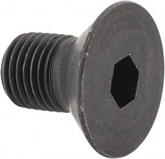 Holo-Krome - 3/8-24 UNF Hex Socket Drive, 82° Flat Screw - Alloy Steel, Black Oxide Finish, Fully Threaded, 5/8" OAL - Apex Tool & Supply