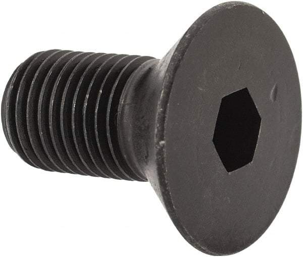 Holo-Krome - 3/8-24 UNF Hex Socket Drive, 82° Flat Screw - Alloy Steel, Black Oxide Finish, Fully Threaded, 3/4" OAL - Apex Tool & Supply