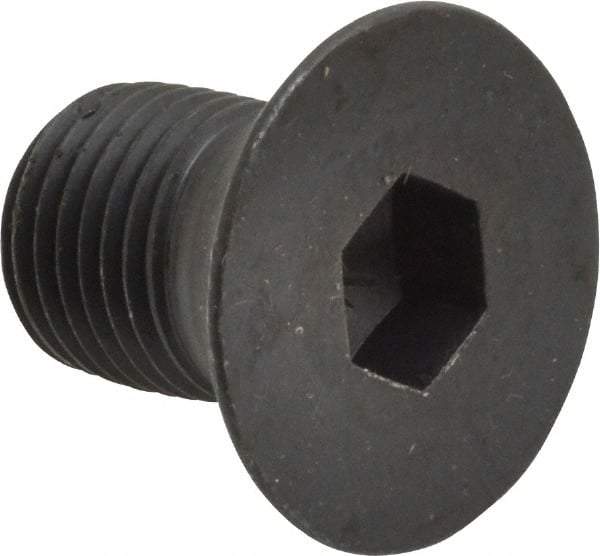 Holo-Krome - 1/2-20 UNF Hex Socket Drive, 82° Flat Screw - Alloy Steel, Black Oxide Finish, Fully Threaded, 3/4" OAL - Apex Tool & Supply