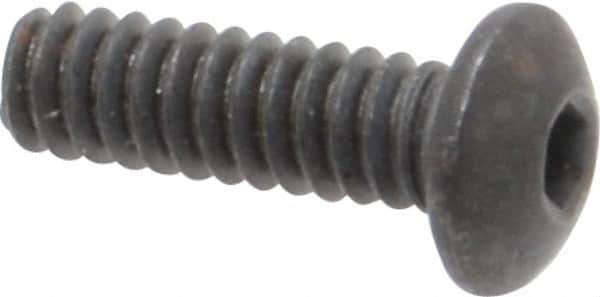 Holo-Krome - #4-40 UNC Hex Socket Drive, Button Screw - Alloy Steel, Black Oxide Finish, Fully Threaded, 3/8" Length Under Head - Apex Tool & Supply