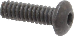 Holo-Krome - #4-40 UNC Hex Socket Drive, Button Screw - Alloy Steel, Black Oxide Finish, Fully Threaded, 3/8" Length Under Head - Apex Tool & Supply
