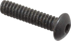 Holo-Krome - #4-40 UNC Hex Socket Drive, Button Screw - Alloy Steel, Black Oxide Finish, Fully Threaded, 1/2" Length Under Head - Apex Tool & Supply