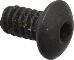 Holo-Krome - #6-32 UNC Hex Socket Drive, Button Screw - Alloy Steel, Black Oxide Finish, Fully Threaded, 1/4" Length Under Head - Apex Tool & Supply
