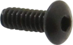 Holo-Krome - #6-32 UNC Hex Socket Drive, Button Screw - Alloy Steel, Black Oxide Finish, Fully Threaded, 3/8" Length Under Head - Apex Tool & Supply