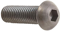 Holo-Krome - #8-32 UNC Hex Socket Drive, Button Screw - Alloy Steel, Black Oxide Finish, Fully Threaded, 1" Length Under Head - Apex Tool & Supply
