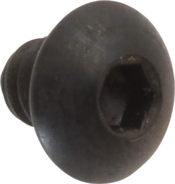Holo-Krome - #10-24 UNC Hex Socket Drive, Button Screw - Alloy Steel, Black Oxide Finish, Fully Threaded, 1/4" Length Under Head - Apex Tool & Supply