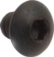 Holo-Krome - #10-24 UNC Hex Socket Drive, Button Screw - Alloy Steel, Black Oxide Finish, Fully Threaded, 1/4" Length Under Head - Apex Tool & Supply