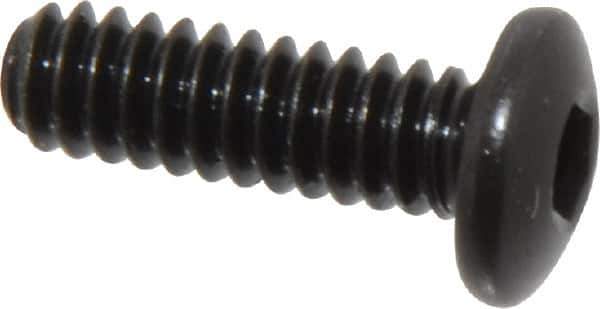 Holo-Krome - #10-24 UNC Hex Socket Drive, Button Screw - Alloy Steel, Black Oxide Finish, Fully Threaded, 5/8" Length Under Head - Apex Tool & Supply