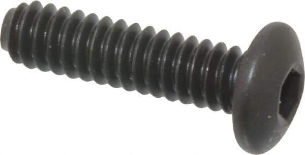Holo-Krome - #10-24 UNC Hex Socket Drive, Button Screw - Alloy Steel, Black Oxide Finish, Fully Threaded, 3/4" Length Under Head - Apex Tool & Supply