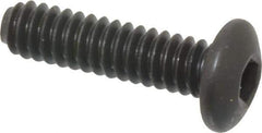 Holo-Krome - #10-24 UNC Hex Socket Drive, Button Screw - Alloy Steel, Black Oxide Finish, Fully Threaded, 3/4" Length Under Head - Apex Tool & Supply