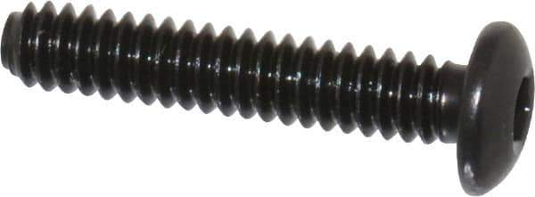 Holo-Krome - #10-24 UNC Hex Socket Drive, Button Screw - Alloy Steel, Black Oxide Finish, Fully Threaded, 1" Length Under Head - Apex Tool & Supply