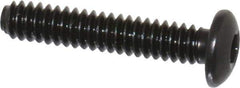 Holo-Krome - #10-24 UNC Hex Socket Drive, Button Screw - Alloy Steel, Black Oxide Finish, Fully Threaded, 1" Length Under Head - Apex Tool & Supply