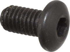 Holo-Krome - #10-32 UNF Hex Socket Drive, Button Screw - Alloy Steel, Black Oxide Finish, Fully Threaded, 3/8" Length Under Head - Apex Tool & Supply