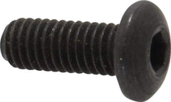 Holo-Krome - #10-32 UNF Hex Socket Drive, Button Screw - Alloy Steel, Black Oxide Finish, Fully Threaded, 1/2" Length Under Head - Apex Tool & Supply