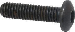 Holo-Krome - #10-32 UNF Hex Socket Drive, Button Screw - Alloy Steel, Black Oxide Finish, Fully Threaded, 3/4" Length Under Head - Apex Tool & Supply