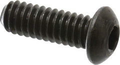 Holo-Krome - 1/4-20 UNC Hex Socket Drive, Button Screw - Alloy Steel, Black Oxide Finish, Fully Threaded, 3/4" Length Under Head - Apex Tool & Supply