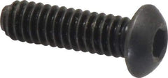 Holo-Krome - 1/4-20 UNC Hex Socket Drive, Button Screw - Alloy Steel, Black Oxide Finish, Fully Threaded, 7/8" Length Under Head - Apex Tool & Supply