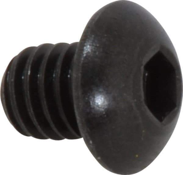 Holo-Krome - 5/16-18 UNC Hex Socket Drive, Button Screw - Alloy Steel, Black Oxide Finish, Fully Threaded, 3/8" Length Under Head - Apex Tool & Supply