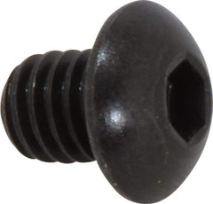 Holo-Krome - 5/16-18 UNC Hex Socket Drive, Button Screw - Alloy Steel, Black Oxide Finish, Fully Threaded, 3/8" Length Under Head - Apex Tool & Supply