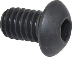 Holo-Krome - 5/16-18 UNC Hex Socket Drive, Button Screw - Alloy Steel, Black Oxide Finish, Fully Threaded, 1/2" Length Under Head - Apex Tool & Supply