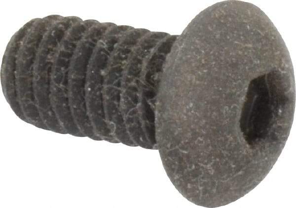 Holo-Krome - 5/16-18 UNC Hex Socket Drive, Button Screw - Alloy Steel, Black Oxide Finish, Fully Threaded, 5/8" Length Under Head - Apex Tool & Supply