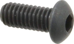 Holo-Krome - 5/16-18 UNC Hex Socket Drive, Button Screw - Alloy Steel, Black Oxide Finish, Fully Threaded, 3/4" Length Under Head - Apex Tool & Supply