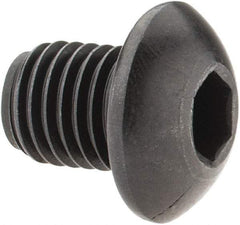 Holo-Krome - 5/16-24 UNF Hex Socket Drive, Button Screw - Alloy Steel, Black Oxide Finish, Fully Threaded, 3/8" Length Under Head - Apex Tool & Supply