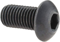 Holo-Krome - 5/16-24 UNF Hex Socket Drive, Button Screw - Alloy Steel, Black Oxide Finish, Fully Threaded, 5/8" Length Under Head - Apex Tool & Supply