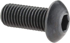 Holo-Krome - 5/16-24 UNF Hex Socket Drive, Button Screw - Alloy Steel, Black Oxide Finish, Fully Threaded, 3/4" Length Under Head - Apex Tool & Supply