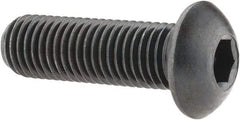 Holo-Krome - 5/16-24 UNF Hex Socket Drive, Button Screw - Alloy Steel, Black Oxide Finish, Fully Threaded, 1" Length Under Head - Apex Tool & Supply