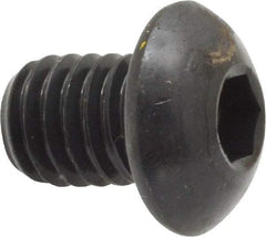 Holo-Krome - 3/8-16 UNC Hex Socket Drive, Button Screw - Alloy Steel, Black Oxide Finish, Fully Threaded, 1/2" Length Under Head - Apex Tool & Supply