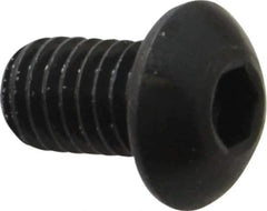 Holo-Krome - 3/8-16 UNC Hex Socket Drive, Button Screw - Alloy Steel, Black Oxide Finish, Fully Threaded, 5/8" Length Under Head - Apex Tool & Supply