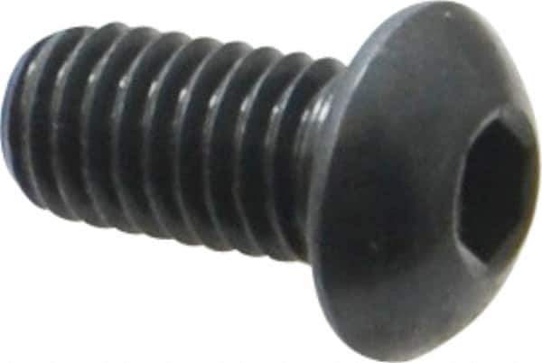 Holo-Krome - 3/8-16 UNC Hex Socket Drive, Button Screw - Alloy Steel, Black Oxide Finish, Fully Threaded, 3/4" Length Under Head - Apex Tool & Supply