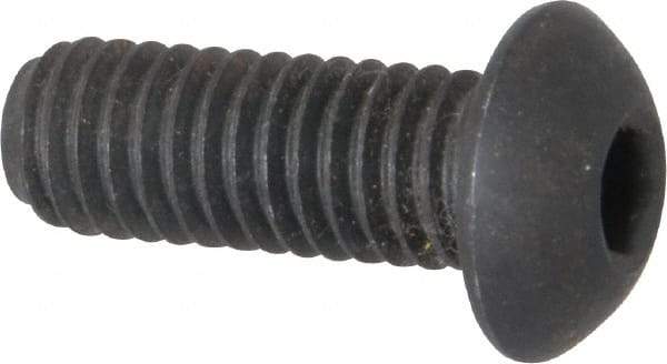 Holo-Krome - 3/8-16 UNC Hex Socket Drive, Button Screw - Alloy Steel, Black Oxide Finish, Fully Threaded, 1" Length Under Head - Apex Tool & Supply
