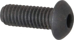 Holo-Krome - 3/8-16 UNC Hex Socket Drive, Button Screw - Alloy Steel, Black Oxide Finish, Fully Threaded, 1" Length Under Head - Apex Tool & Supply