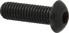 Holo-Krome - 3/8-16 UNC Hex Socket Drive, Button Screw - Alloy Steel, Black Oxide Finish, Fully Threaded, 1-1/4" Length Under Head - Apex Tool & Supply
