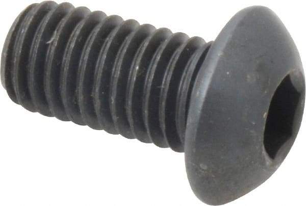 Holo-Krome - 1/2-13 UNC Hex Socket Drive, Button Screw - Alloy Steel, Black Oxide Finish, Fully Threaded, 1" Length Under Head - Apex Tool & Supply
