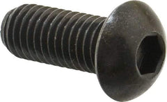Holo-Krome - 1/2-13 UNC Hex Socket Drive, Button Screw - Alloy Steel, Black Oxide Finish, Fully Threaded, 1-1/4" Length Under Head - Apex Tool & Supply