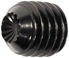 Holo-Krome - 3/8-16 UNC, 3/4" OAL, Internal Knurl Point Set Screw - Grade ASTM F912 Alloy Steel, 3/16" Key - Apex Tool & Supply