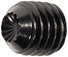 Holo-Krome - 5/16-24 UNF, 3/8" OAL, Internal Knurl Point Set Screw - Grade 8 Alloy Steel, 5/32" Key - Apex Tool & Supply