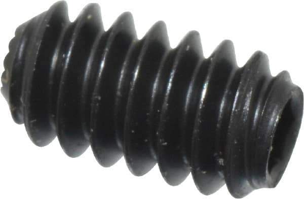 Holo-Krome - #6-32 UNC, 1/4" OAL, Internal Knurl Point Set Screw - Grade 8 Alloy Steel, 1/16" Key - Apex Tool & Supply