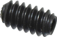 Holo-Krome - #6-32 UNC, 1/4" OAL, Internal Knurl Point Set Screw - Grade 8 Alloy Steel, 1/16" Key - Apex Tool & Supply