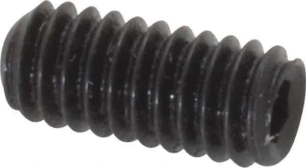 Holo-Krome - #8-32 UNC, 3/8" OAL, Internal Knurl Point Set Screw - Grade 8 Alloy Steel, 5/64" Key - Apex Tool & Supply