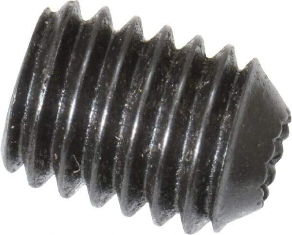 Holo-Krome - #10-32 UNF, 1/4" OAL, Internal Knurl Point Set Screw - Grade 8 Alloy Steel, 3/32" Key - Apex Tool & Supply
