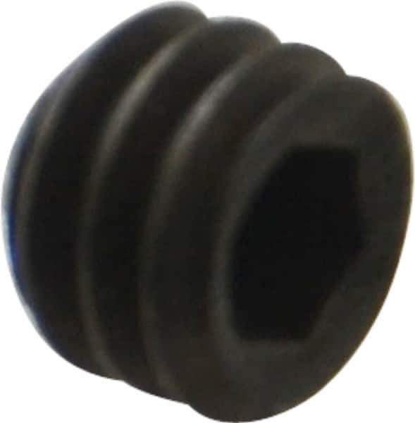Holo-Krome - 1/4-20 UNC, 3/16" OAL, Internal Knurl Point Set Screw - Grade 8 Alloy Steel, 1/8" Key - Apex Tool & Supply