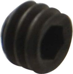 Holo-Krome - 1/4-20 UNC, 3/16" OAL, Internal Knurl Point Set Screw - Grade 8 Alloy Steel, 1/8" Key - Apex Tool & Supply