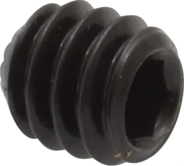 Holo-Krome - 1/4-20 UNC, 1/4" OAL, Internal Knurl Point Set Screw - Grade 8 Alloy Steel, 1/8" Key - Apex Tool & Supply